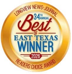 Longview News-Journal Best of East Texas 2026 Winner badge